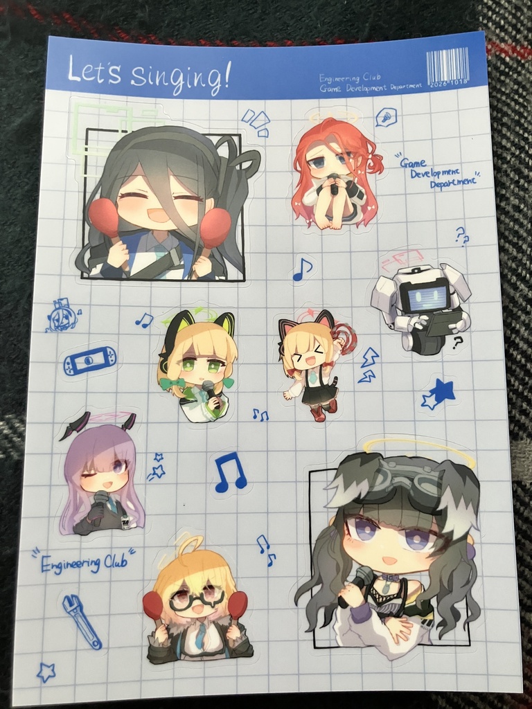【エンジニア部】ハーフカットシール【ゲーム開発部】
