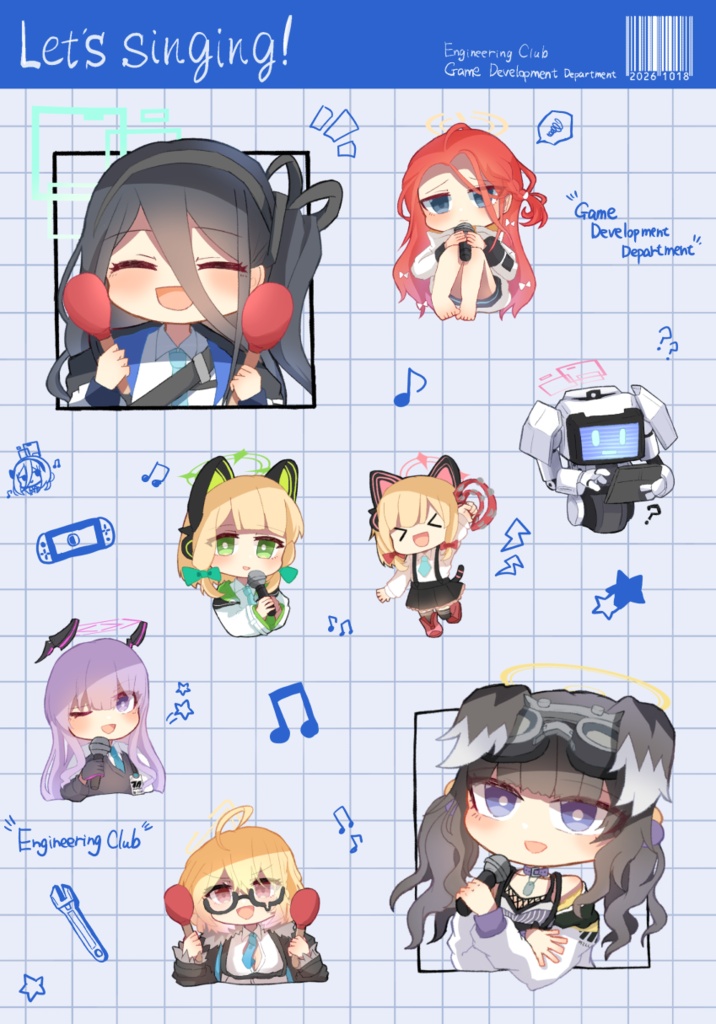 【エンジニア部】ハーフカットシール【ゲーム開発部】