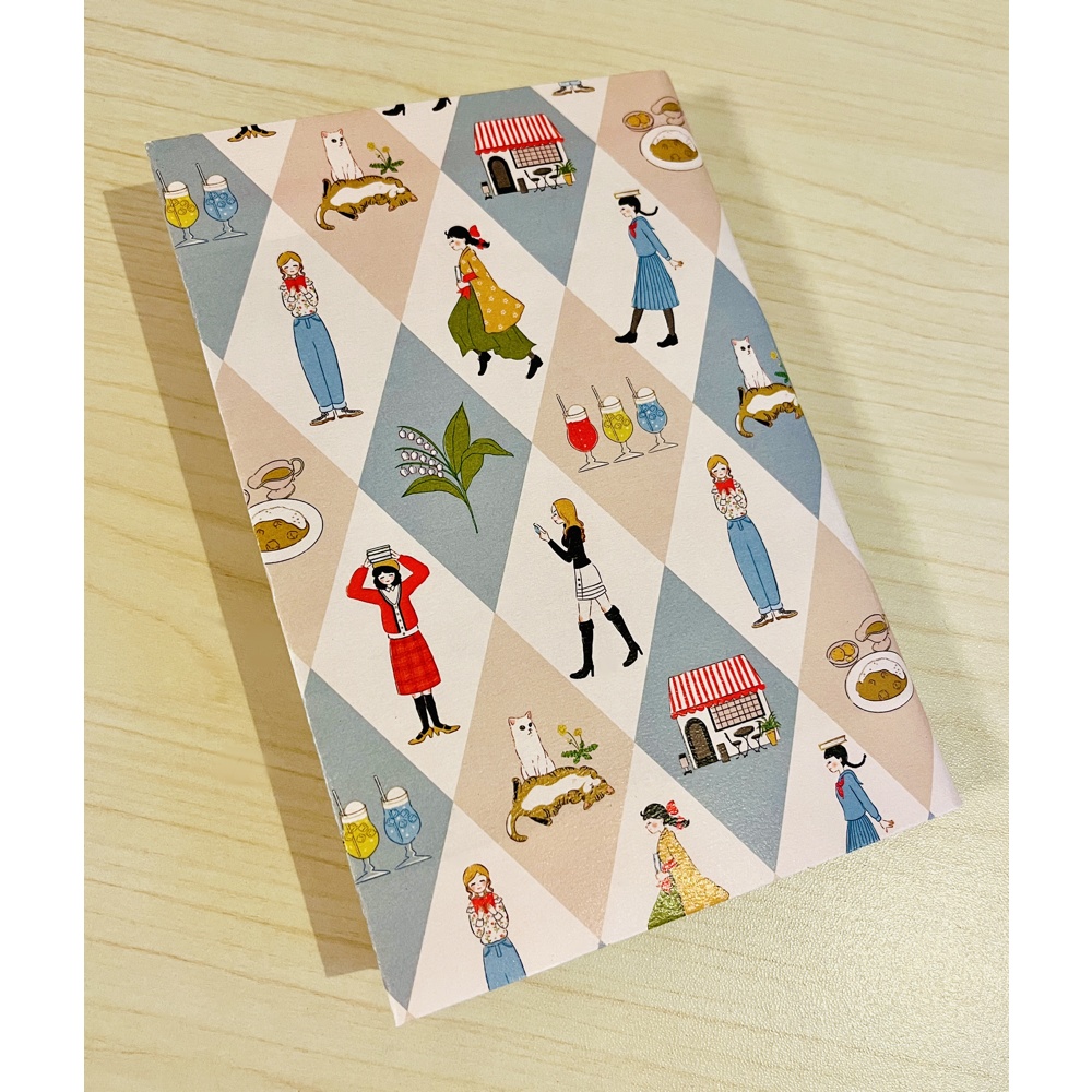 スズランが咲く道で ブックカバー 薄浅葱