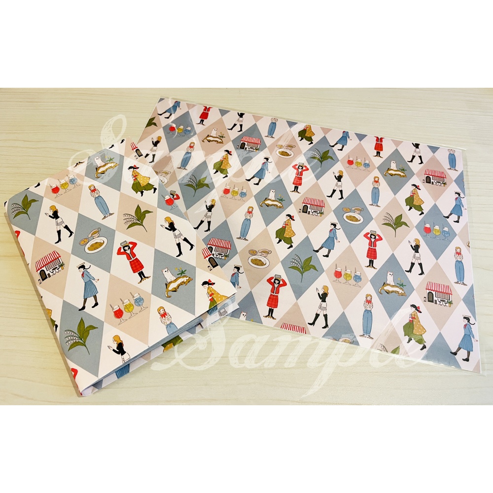 【DL商品】スズランが咲く道で ブックカバー 薄浅葱【B4画像データ】