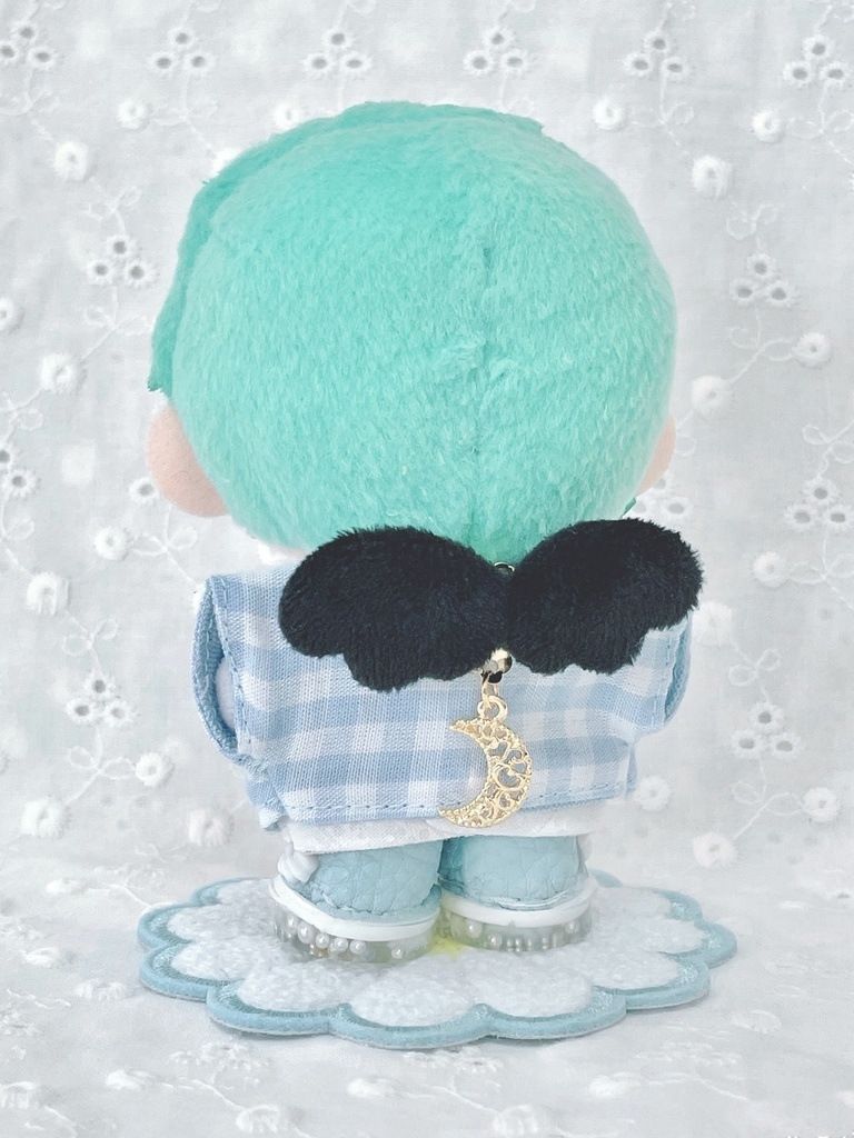 【10cmぬい】ぬいのはね(黒_月)