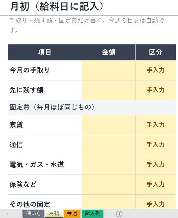 次の家計簿は、始めない方がいい|先に残すお金シート