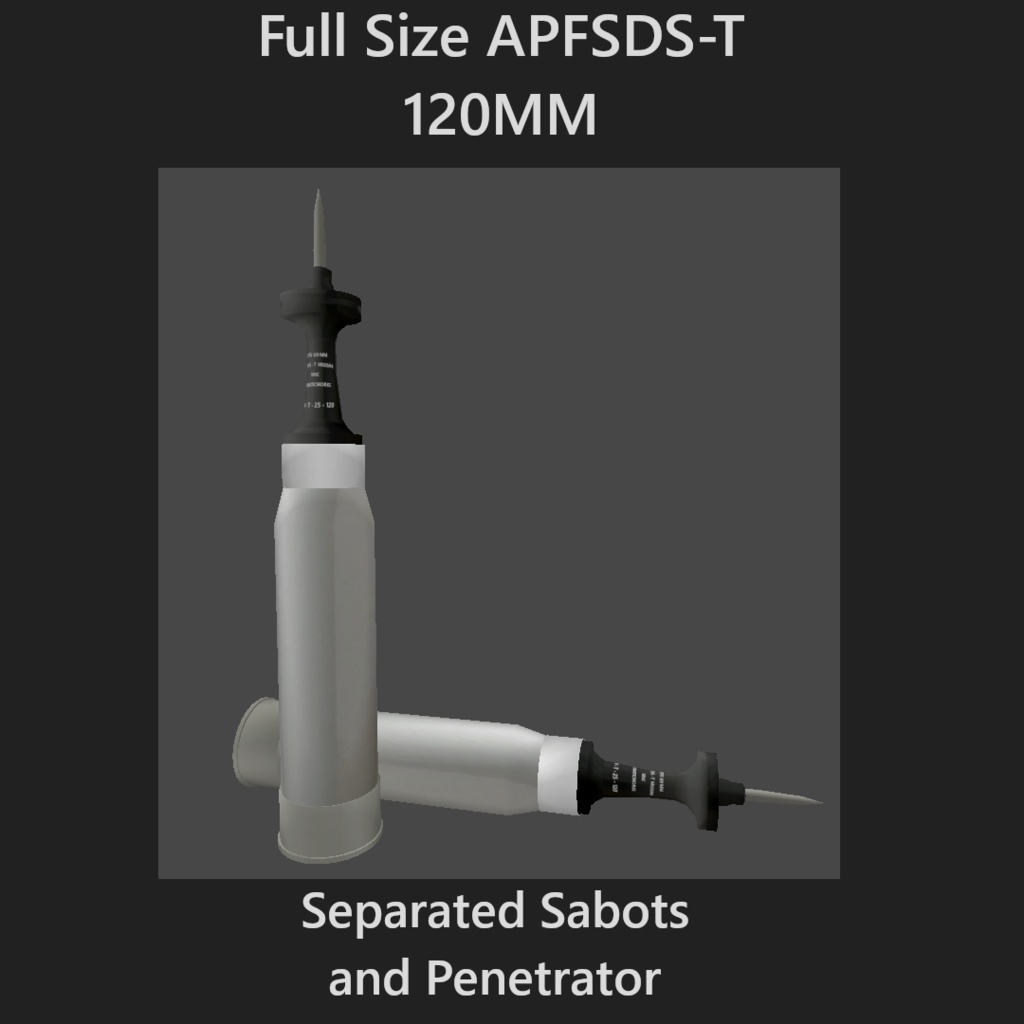 Detailed 120mm APFSDS-T (NATO)