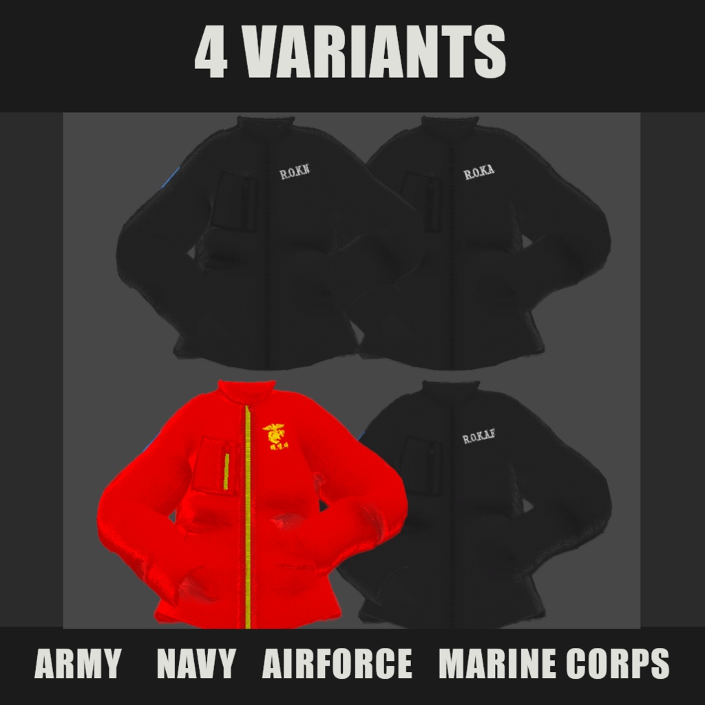 KW Korean Armed Force Fleece Sweater for Kipfel