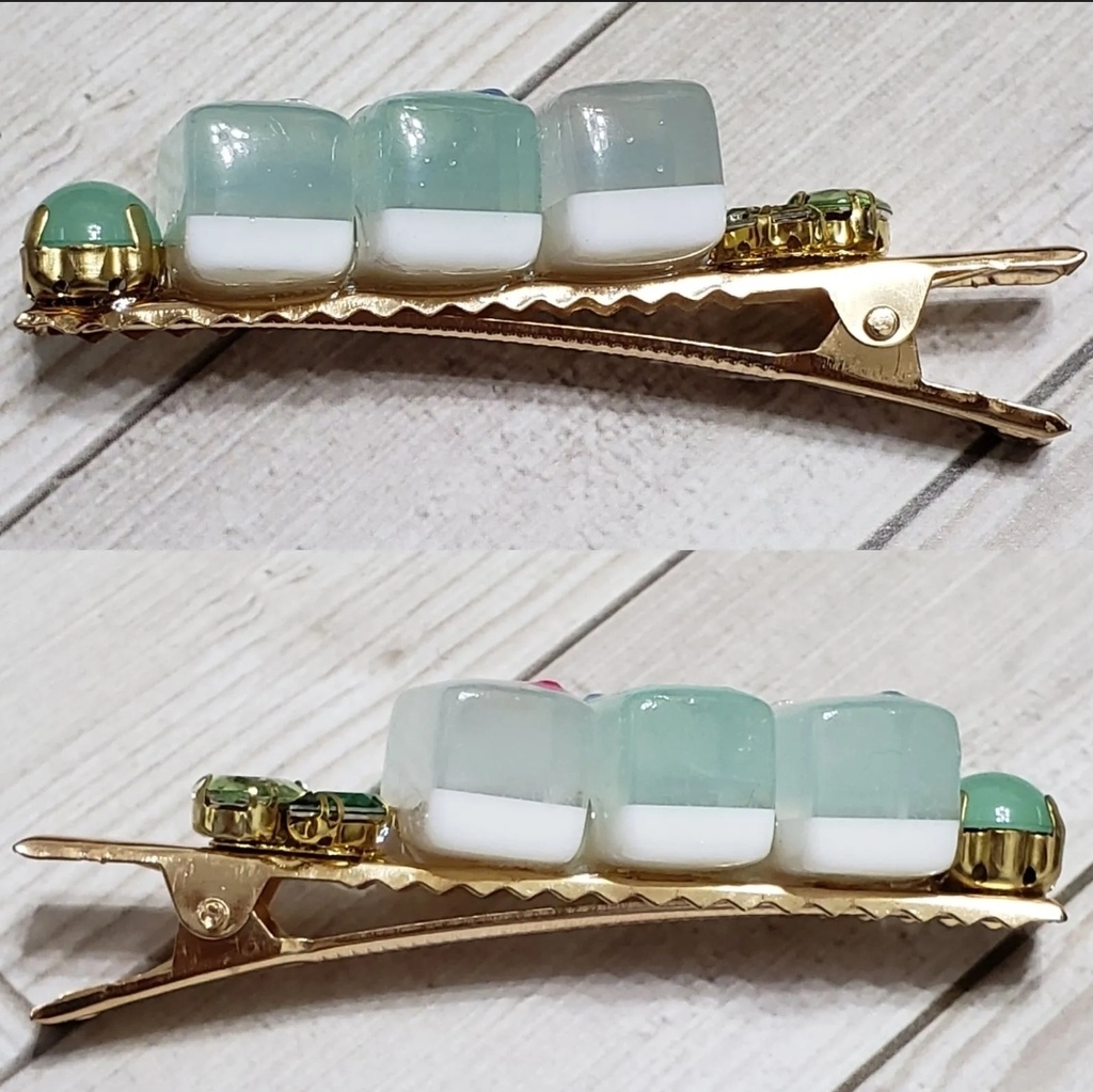 ミニ麻雀牌ヘアクリップ 【ぽん】