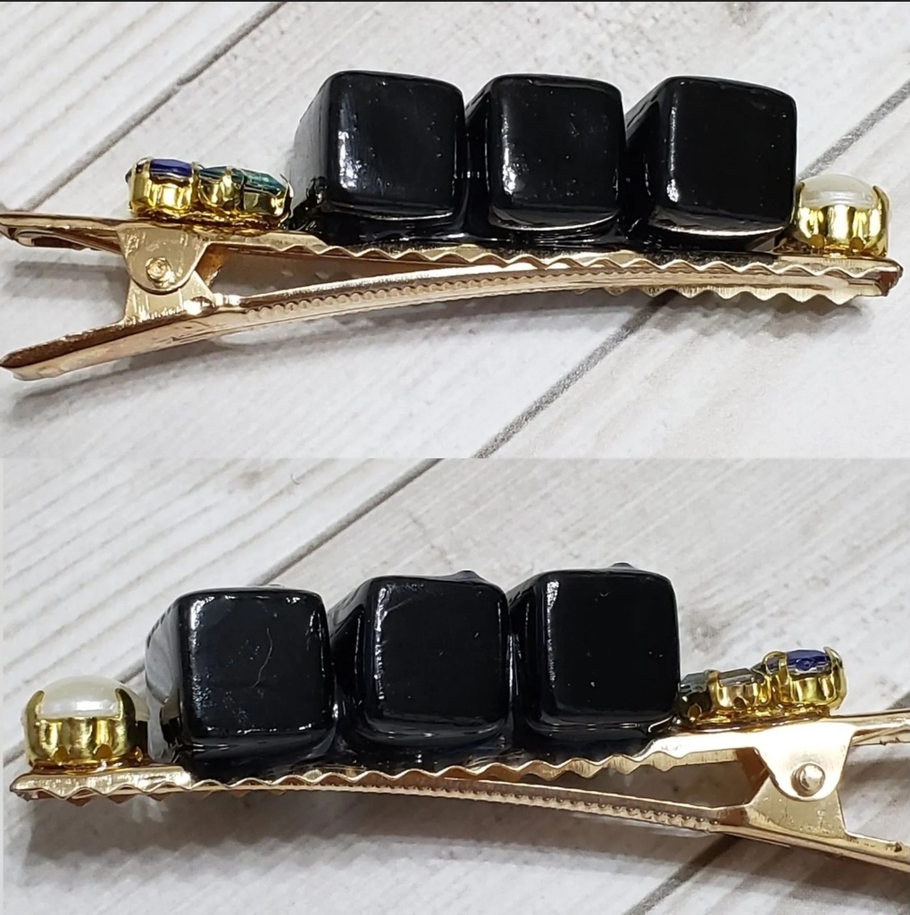 ミニ麻雀牌ヘアクリップ 【ぽん】