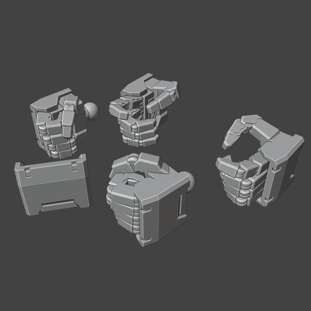 100ハンドパーツN甲1超LLサイズ 各種(左右セット)