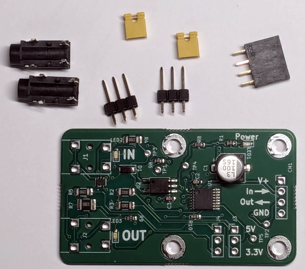 MIDI-UARTインターフェースさん rev. 2 キット DIN<->TRS変換ケーブル(type A) 2本つき  限定20