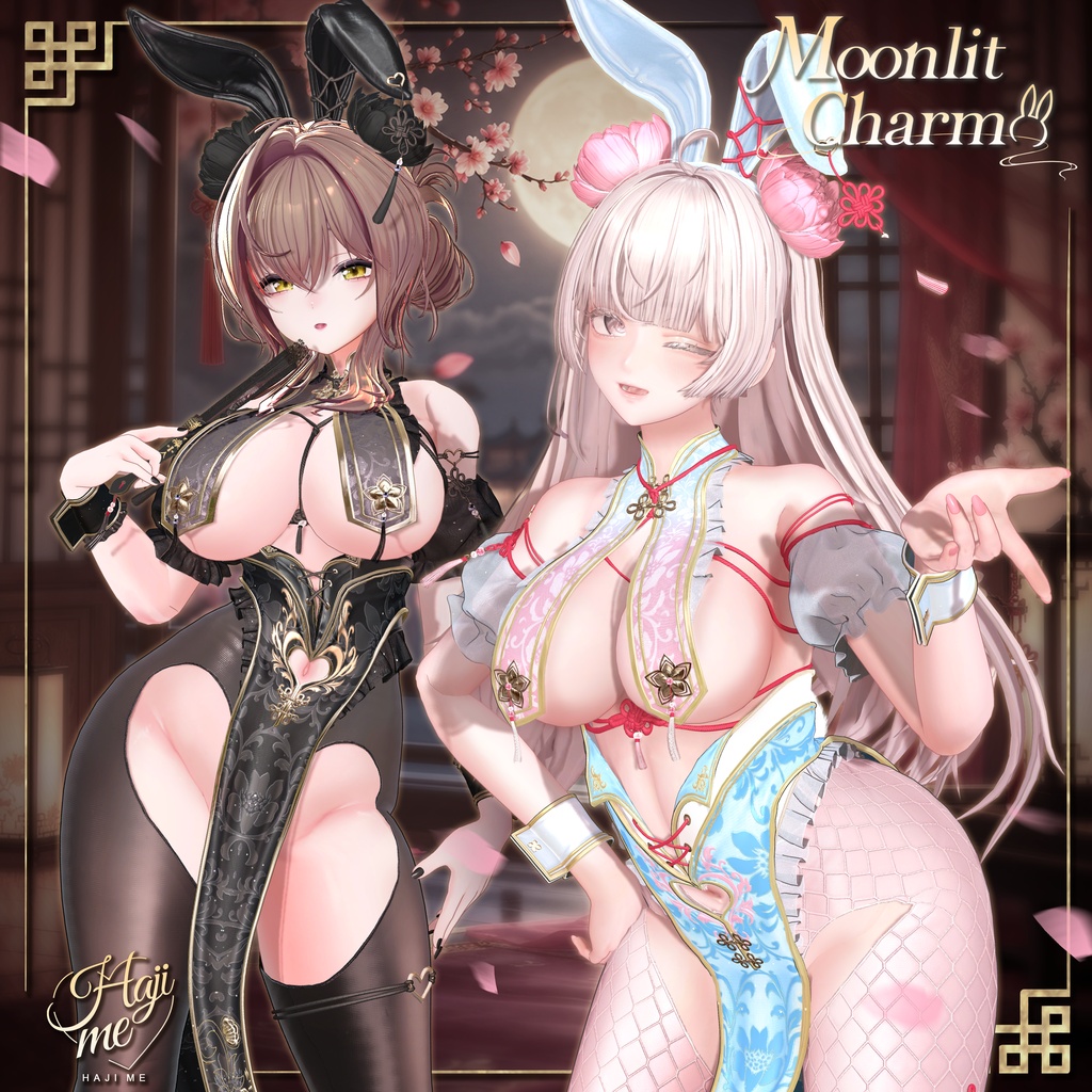 【Moonlit Charm】19 アバター対応 ギミック付き衣装&髪型