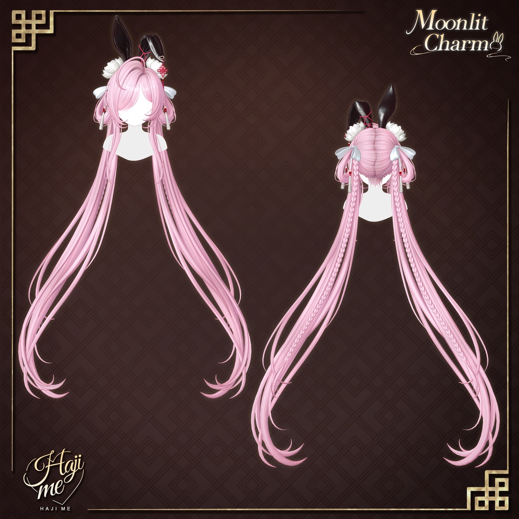 【Moonlit Charm】19 アバター対応 ギミック付き衣装&髪型