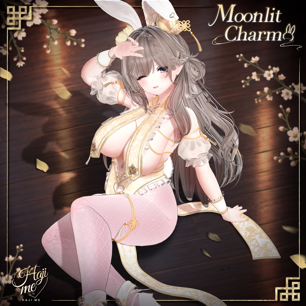 【Moonlit Charm】19 アバター対応 ギミック付き衣装&髪型
