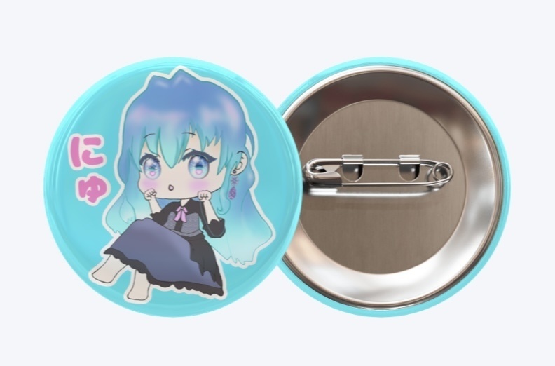 缶バッチ⑥  りべち初の手描きＳＤ