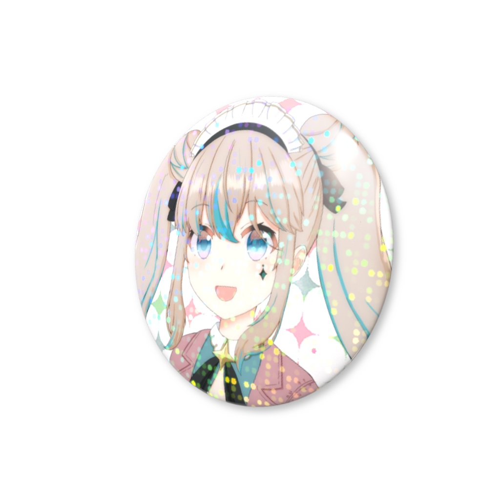 九紫ミクル 顔面ホログラム缶バッジ