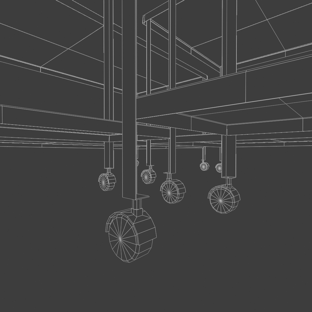 ステンレスオープンラック 〈3Dmodel〉