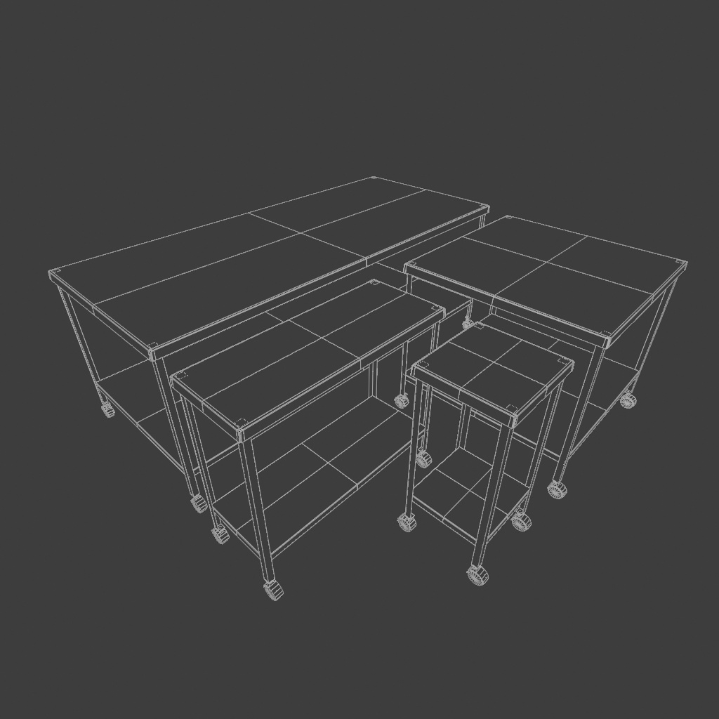 ステンレスオープンラック 〈3Dmodel〉