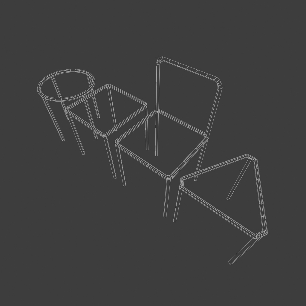 フレームチェア〈3Dmodel〉