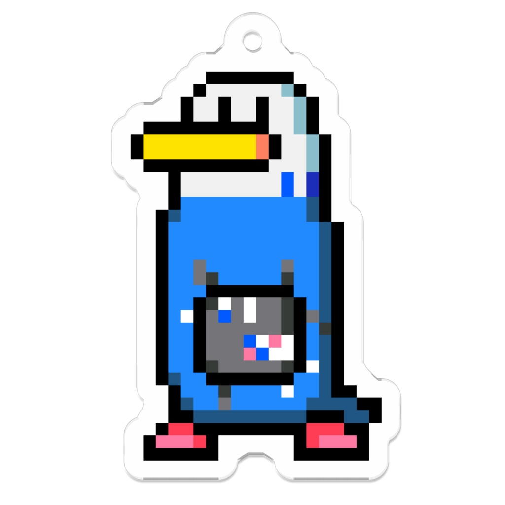サイボーグのトリ(ブルー)アクリルキーホルダー