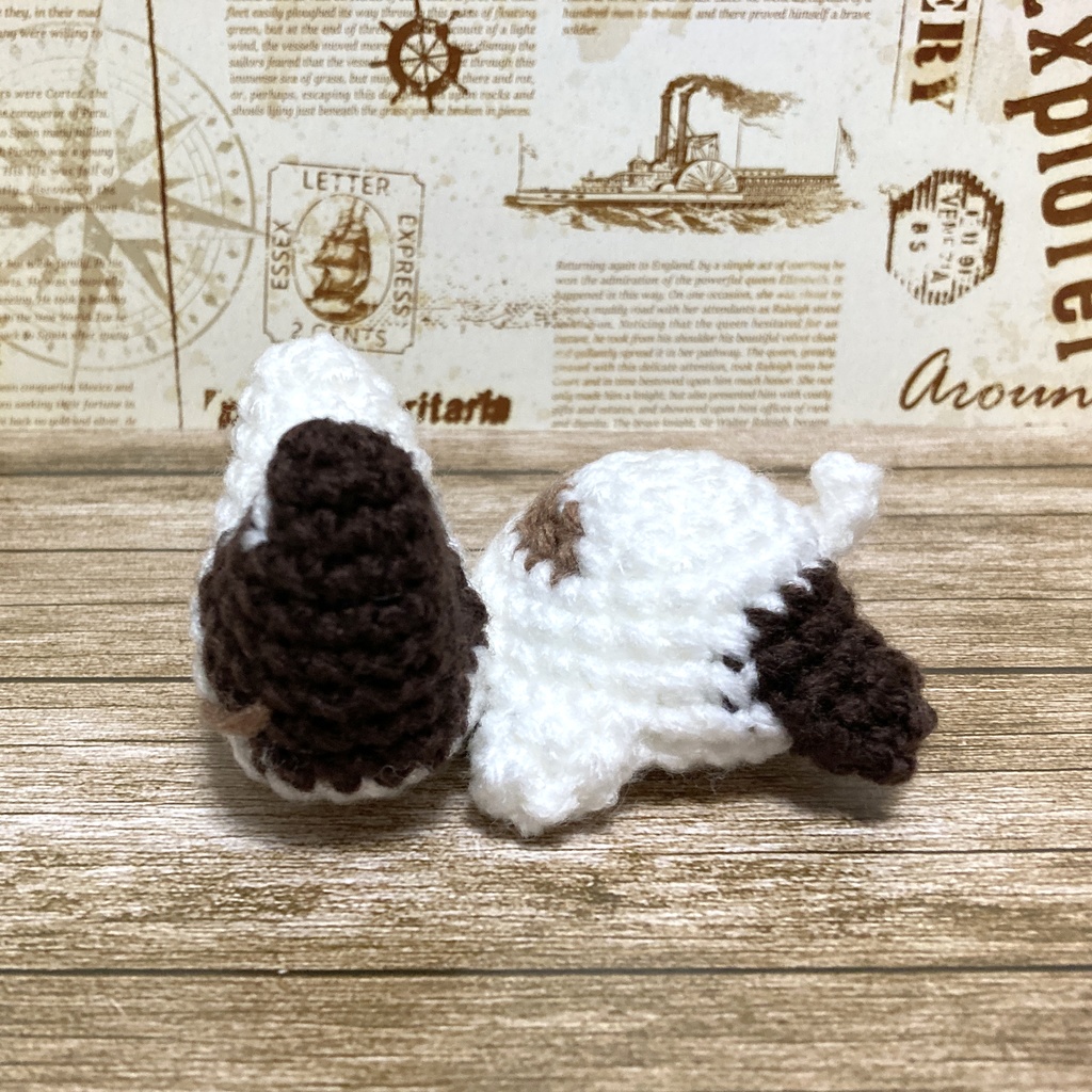 ぺたねこ(三毛)【あみぐるみ】