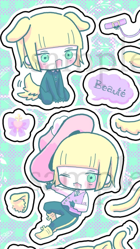 【クリアシール】ルークさんとわんルクさんとにゃんルクさん