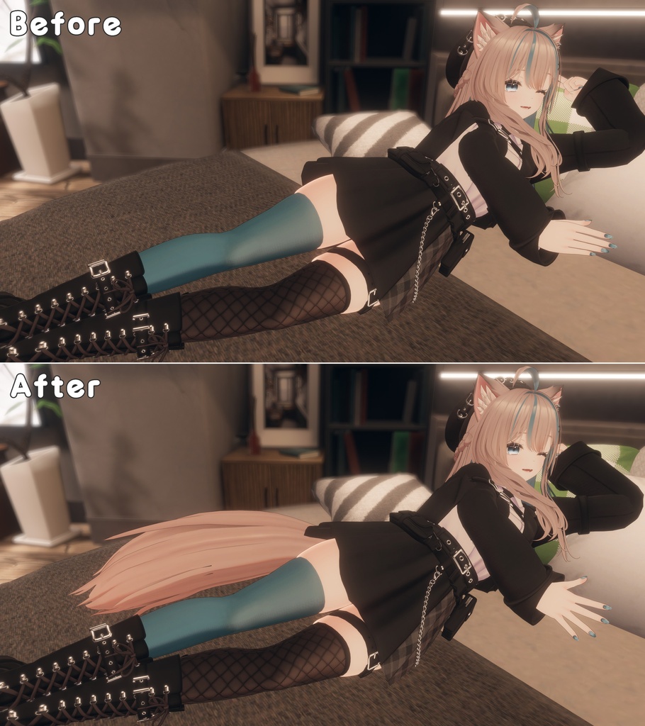 【床に、尻尾の、特等席を】けもりふと【ニクス専用】