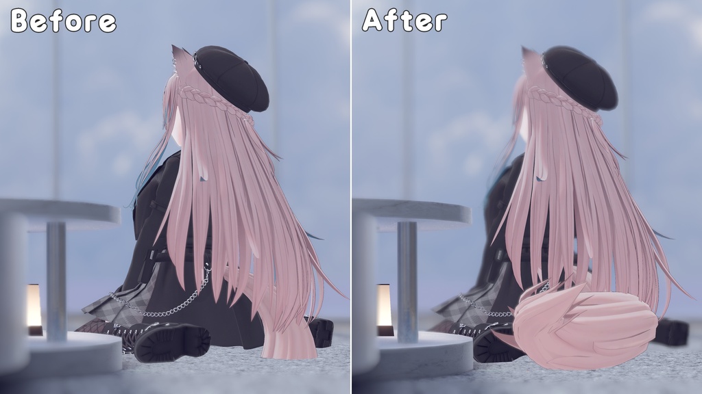 【床に、尻尾の、特等席を】けもりふと【ニクス専用】