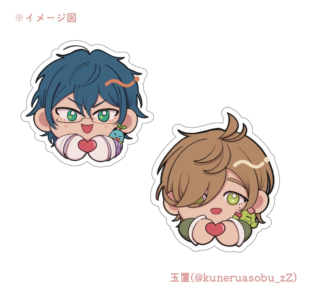 ハートどうぞステッカー