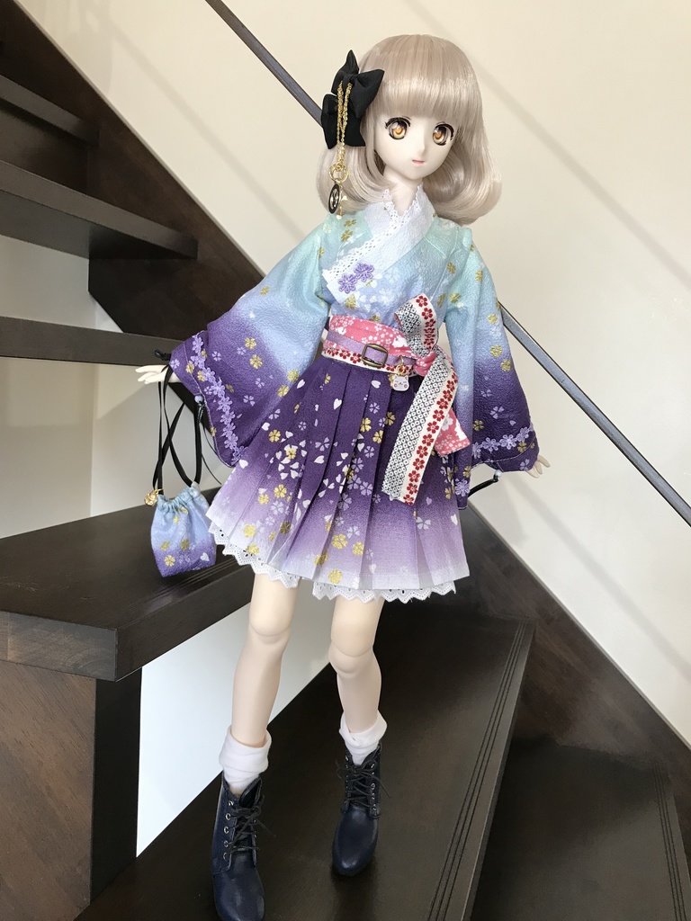 Dd Dddy 和装プリーツワンピース 紫桜 M B M B Booth