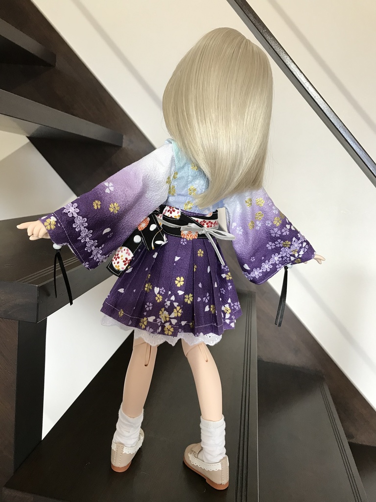 MDD  和装プリーツワンピース　紫桜　m.b
