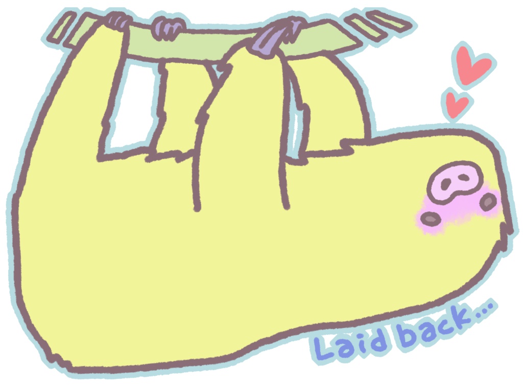 のんびりナマケモノパーカー(しろ)