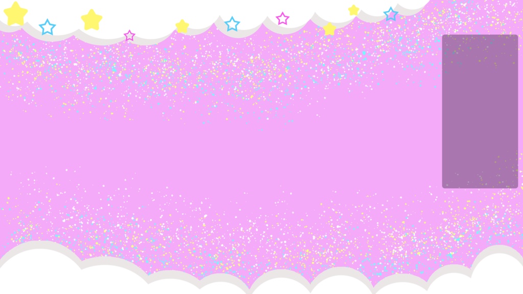 【FREE】ゆめかわ系配信用オーバーレイ2種