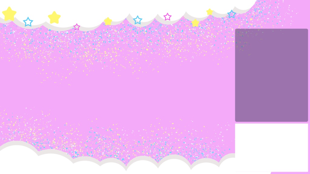 【FREE】ゆめかわ系配信用オーバーレイ2種