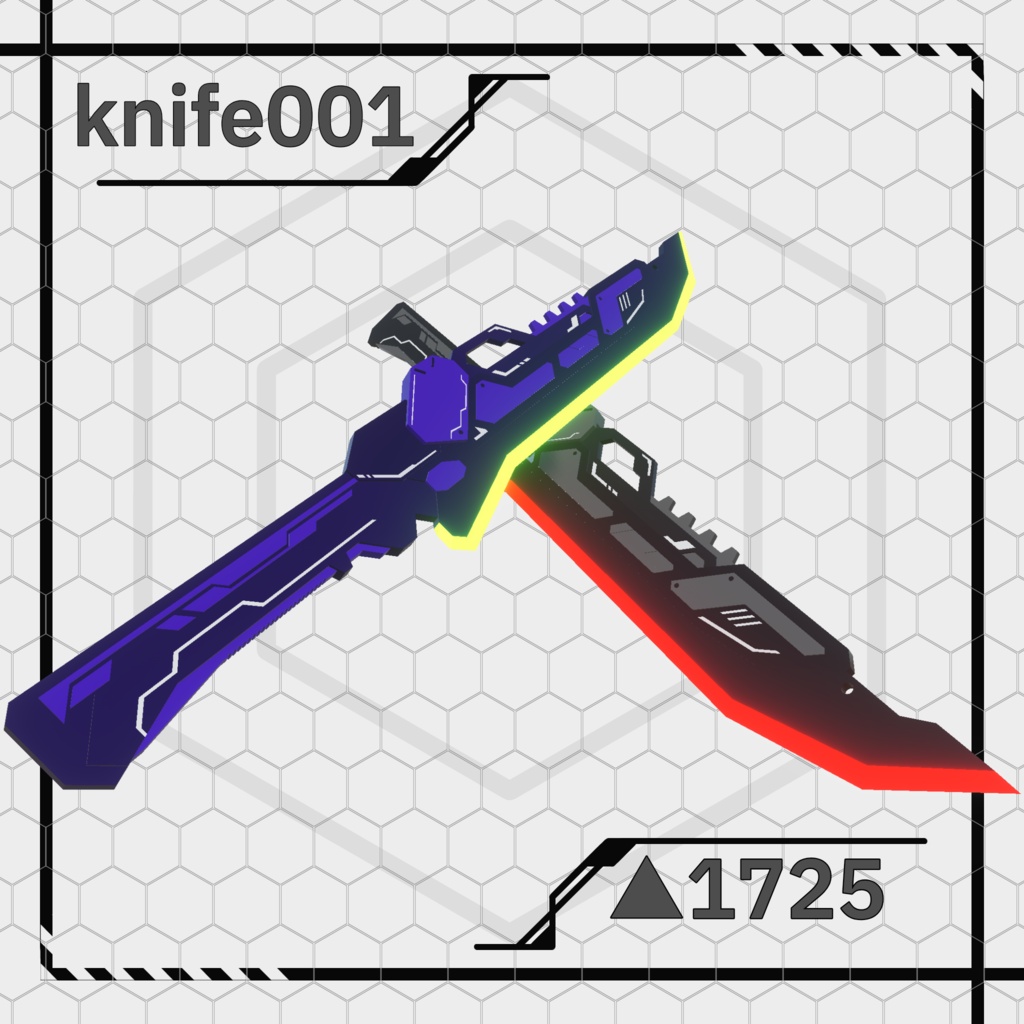 【VRC/Unity3Dモデル】Knife001