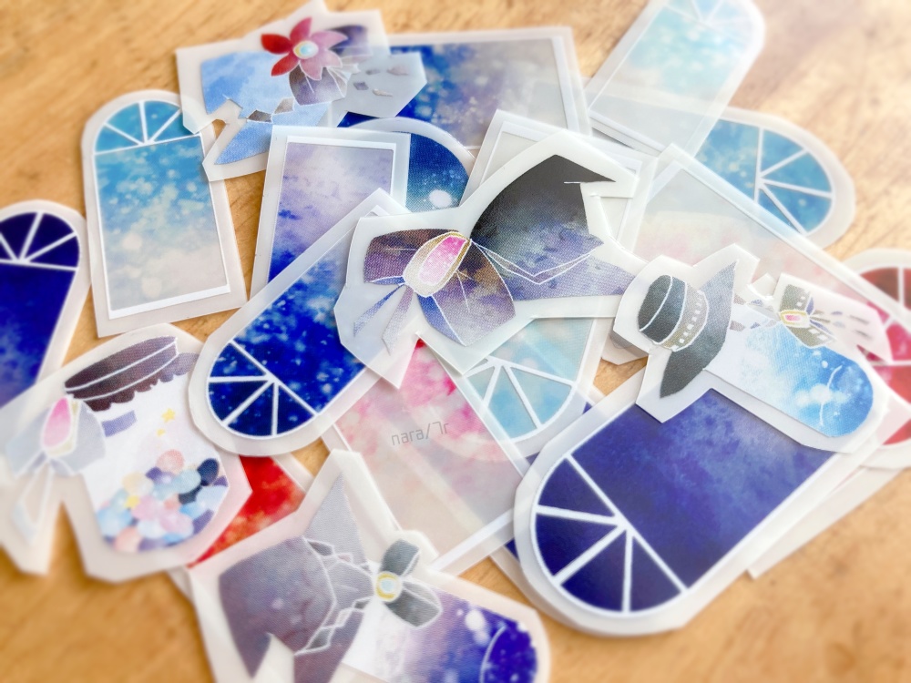 空喚ぶクリアフレークシール(お試し)