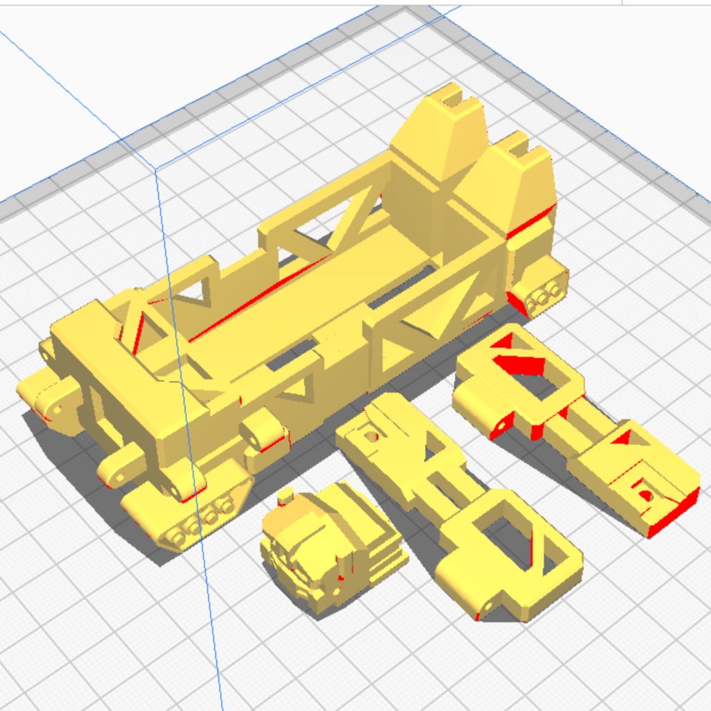 【3Dプリント用】積載変形ロボ ゾーンキャリアーV1