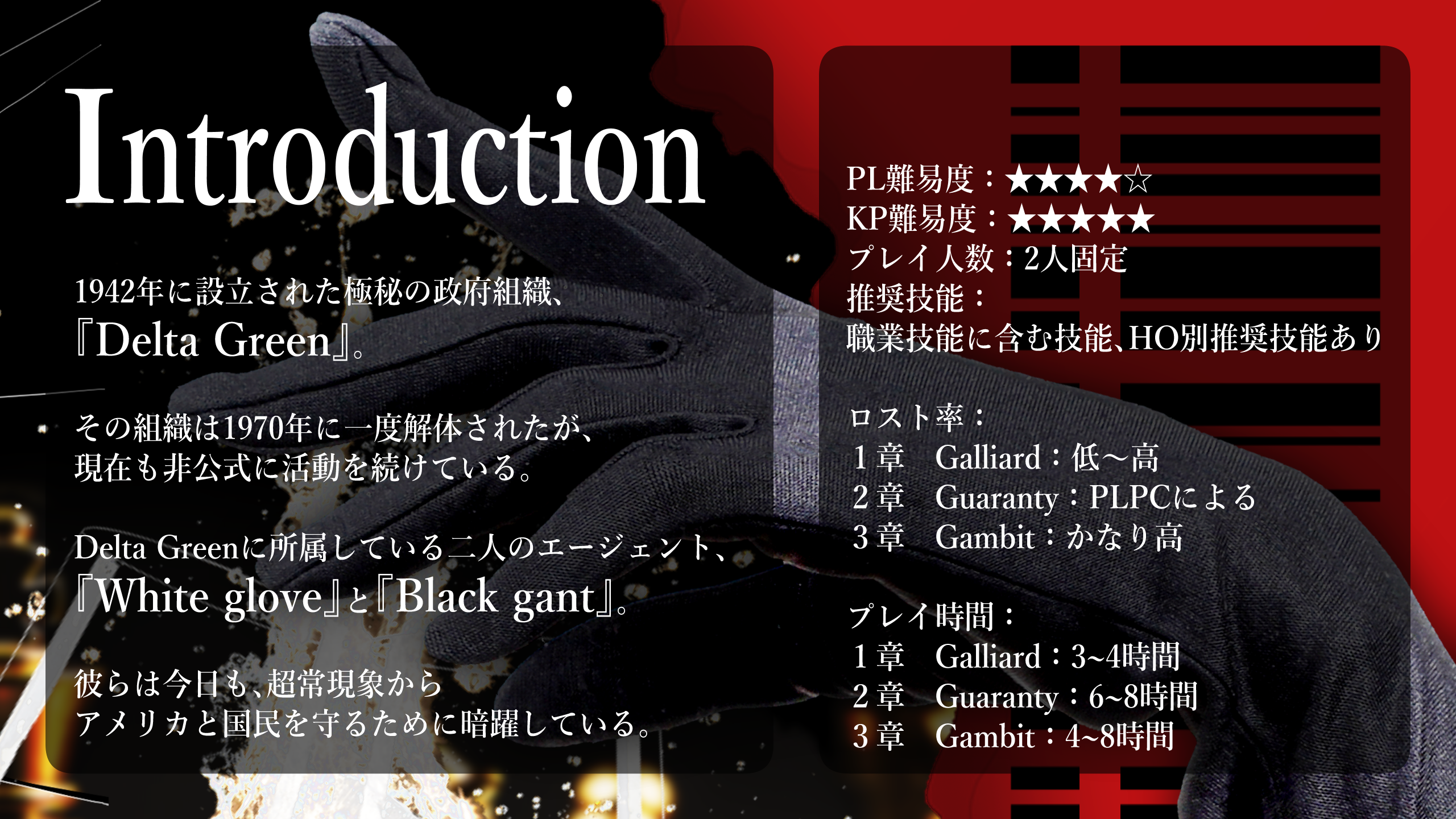 CoC6版【Galliard・Guaranty・Gambit】 - 砂糖菓子屋 - BOOTH