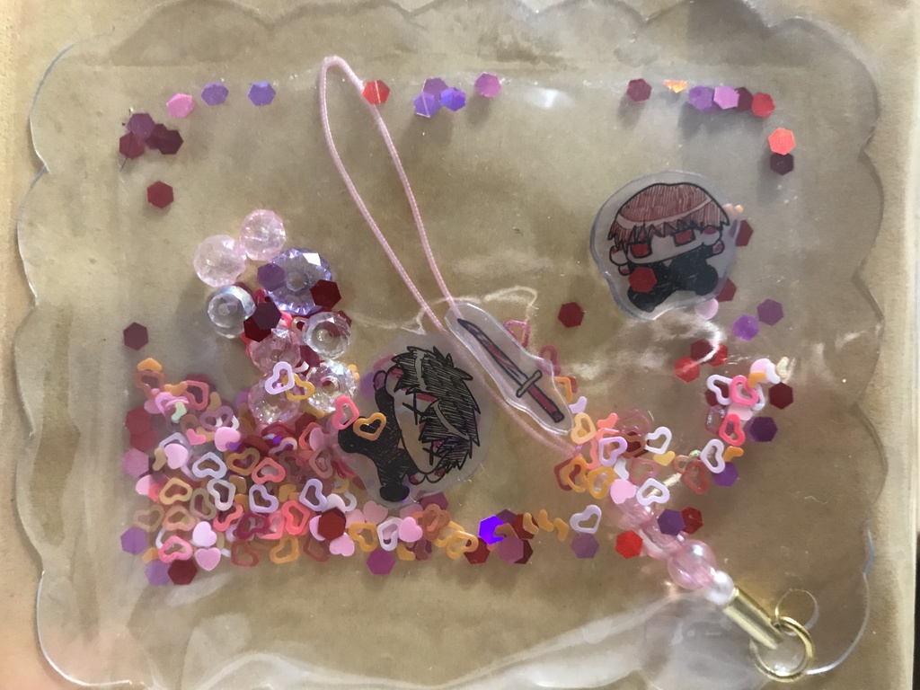 沖土プラ板シャカシャカストラップ