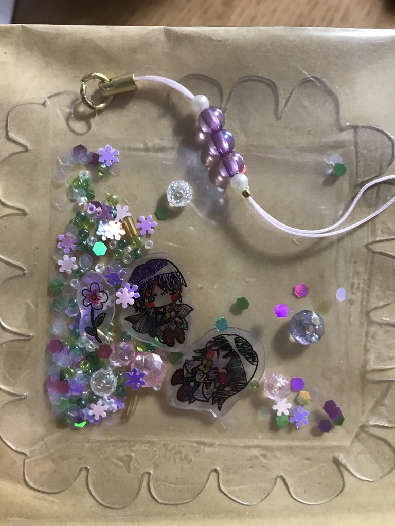 高桂プラ板シャカシャカストラップ