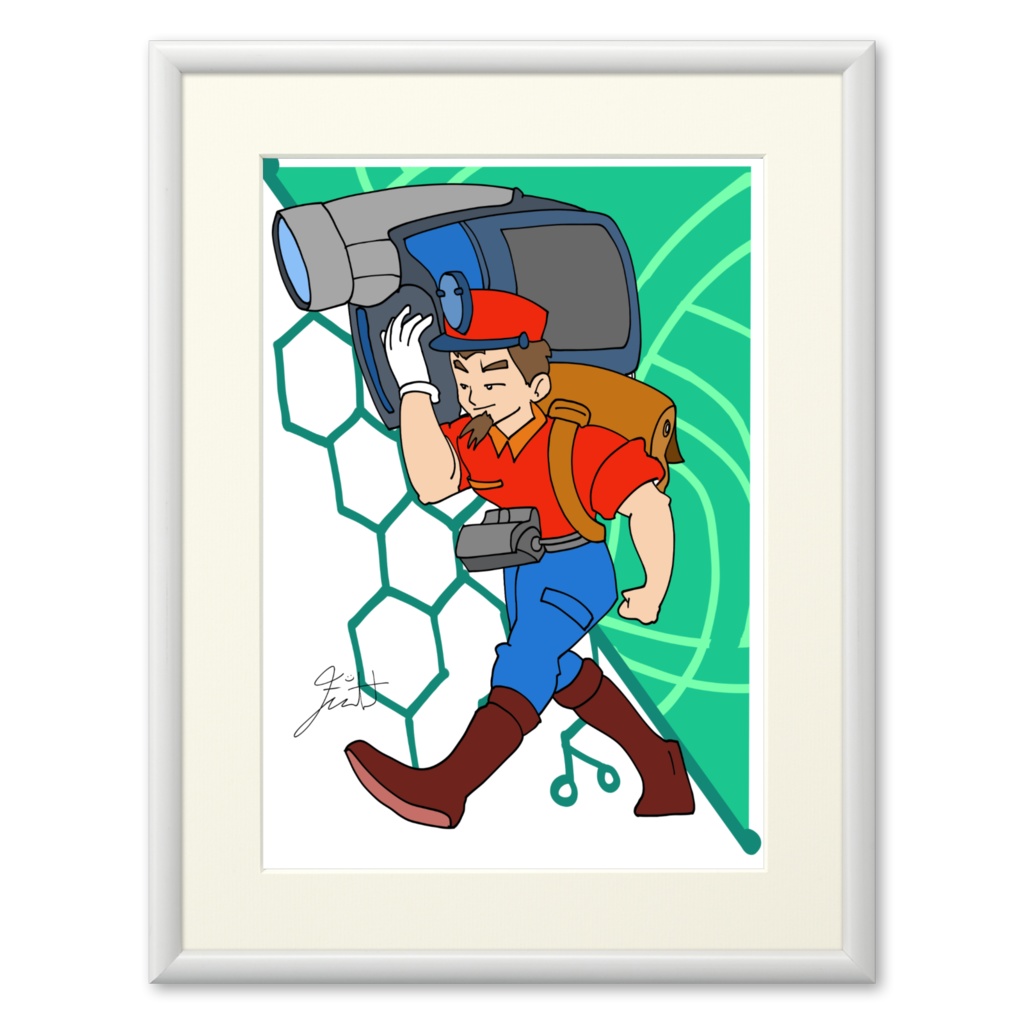 筋肉質な映画の配達員。