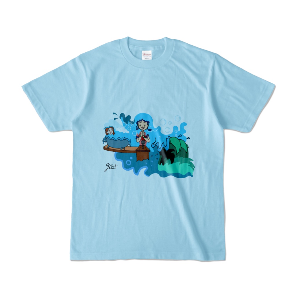 水のお姫様が発表を行います standard color t-shirt