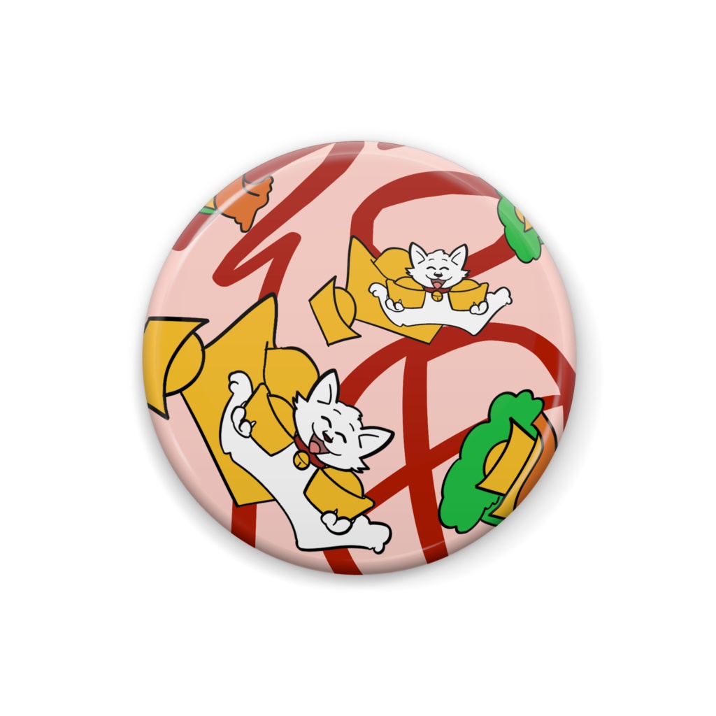 幸運の犬 can badge