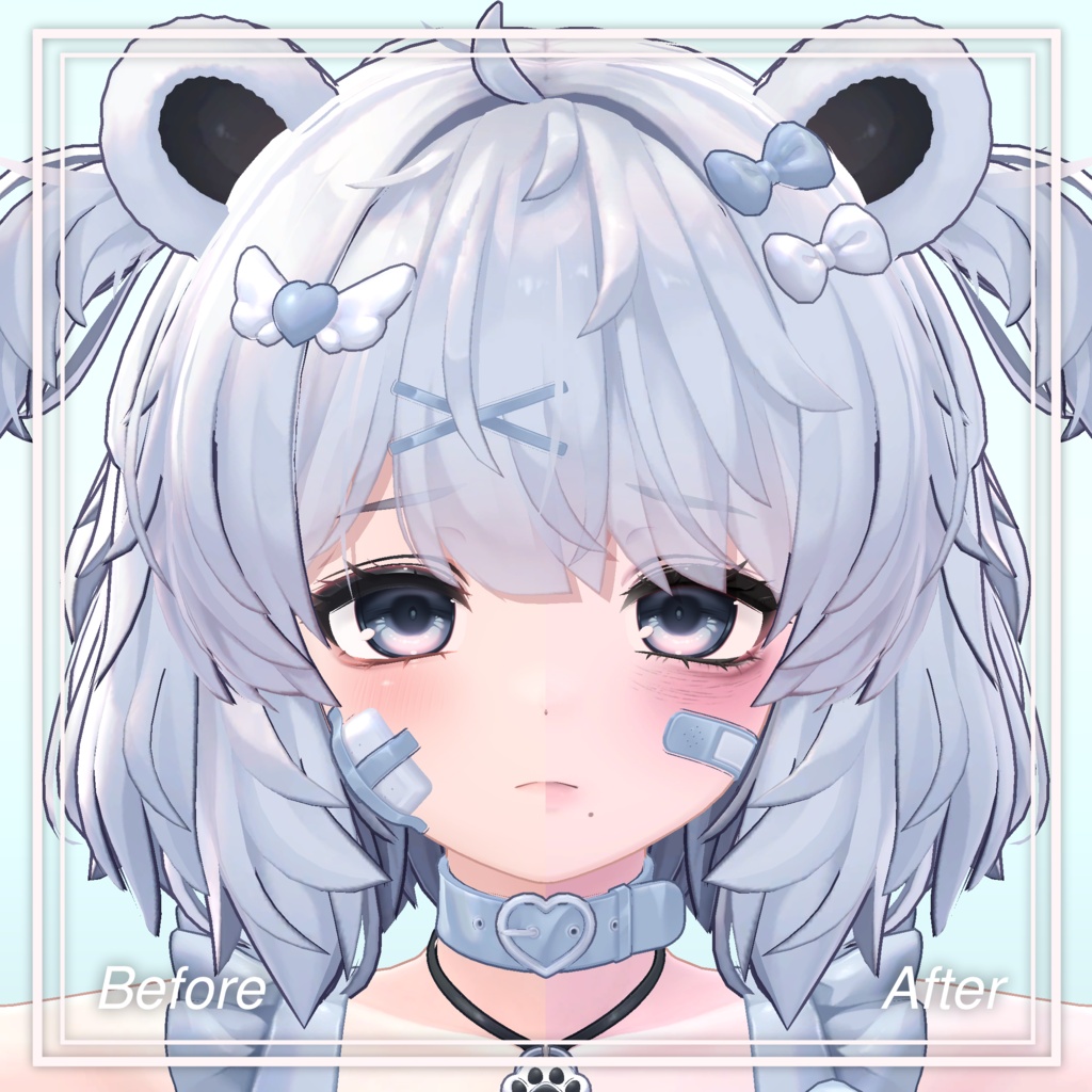 【クマリ(Kumaly)専用】୨୧ Black Doll Makeup texture ୨୧/*
