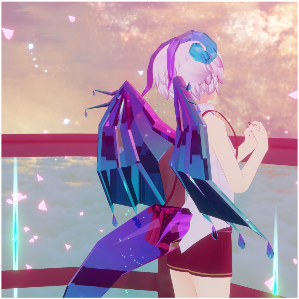 【PB対応】クリスタルドラゴンセット-Crystal Dragon Set-【VRChat想定】