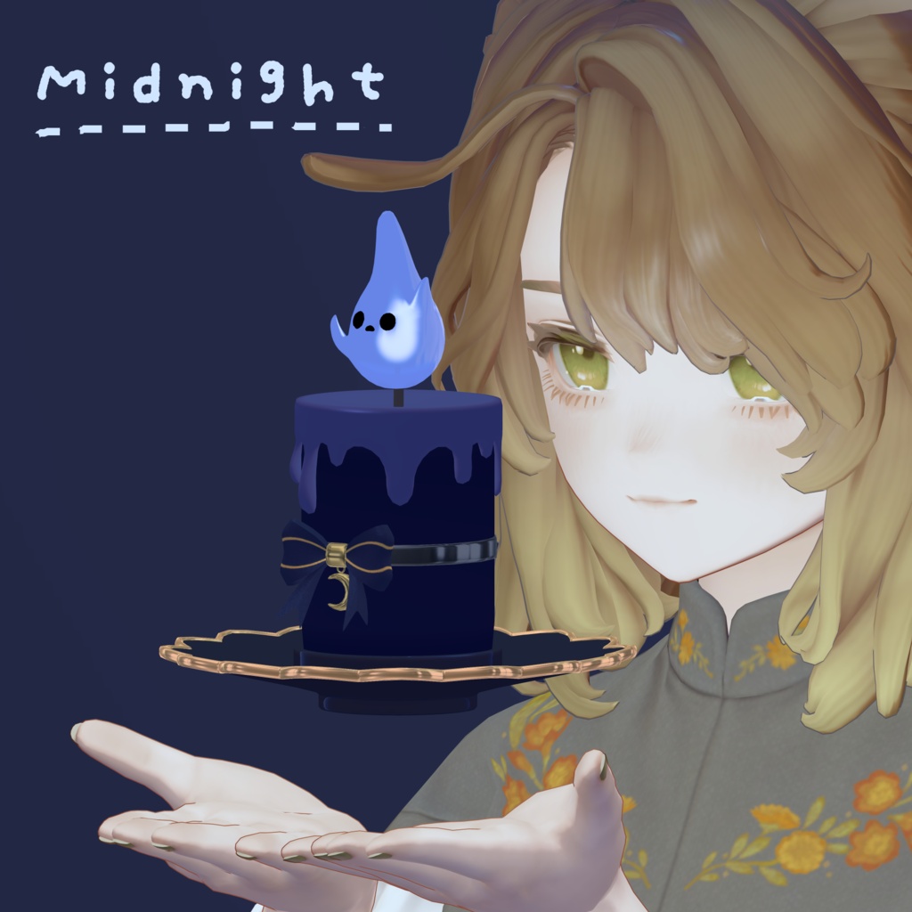 🎃ハロウィンセール ~11/3🎃【VRChat想定】おばけキャンドル -Ghost Candle-
