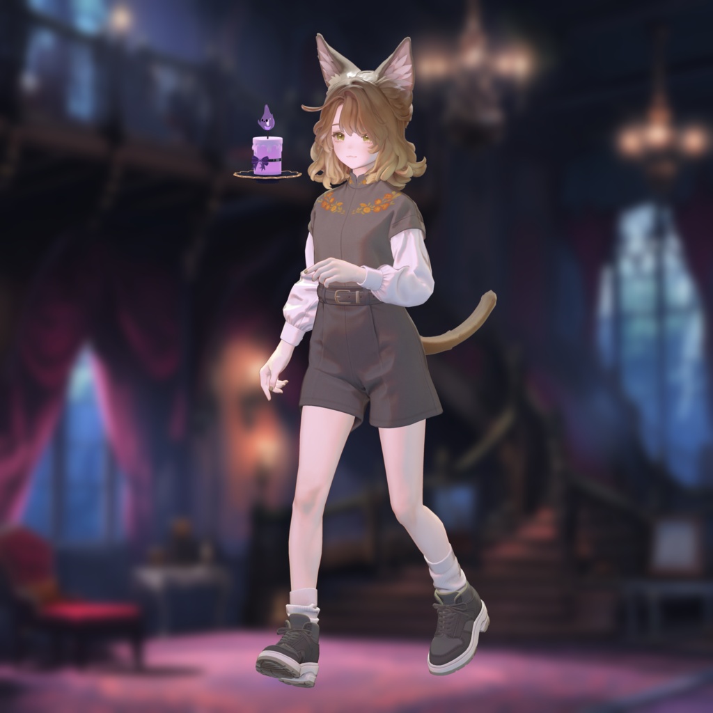 🎃ハロウィンセール ~11/3🎃【VRChat想定】おばけキャンドル -Ghost Candle-