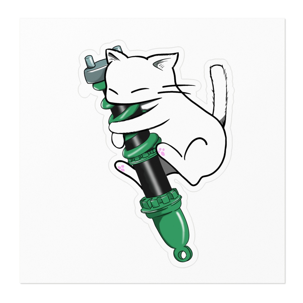 車高調にゃんこ ステッカー