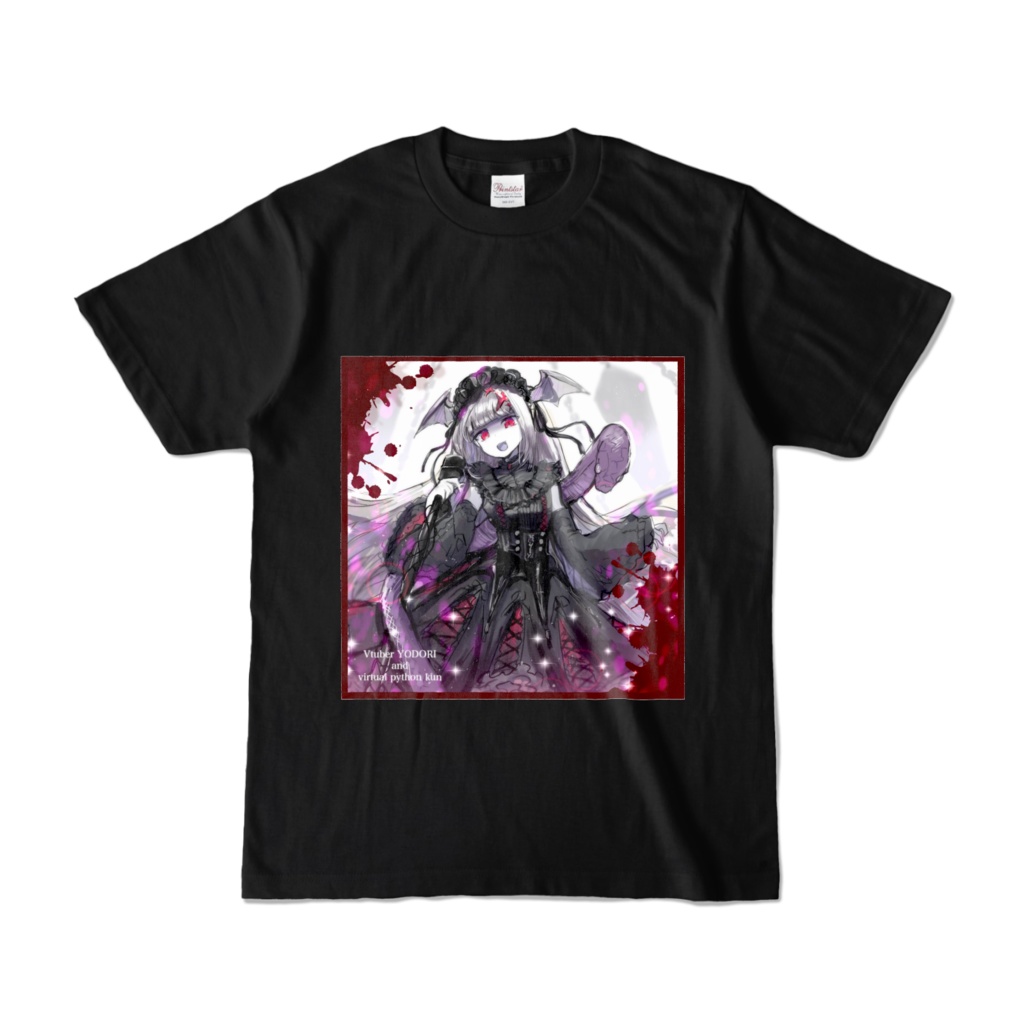 【再販】VtuberよどりプリントTシャツ半袖黒【1周年記念/期間限定受注生産】
