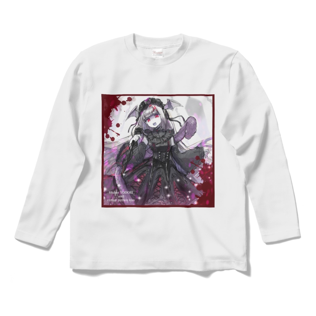 【再販】VtuberよどりプリントTシャツ長袖白【1周年記念/期間限定受注生産】