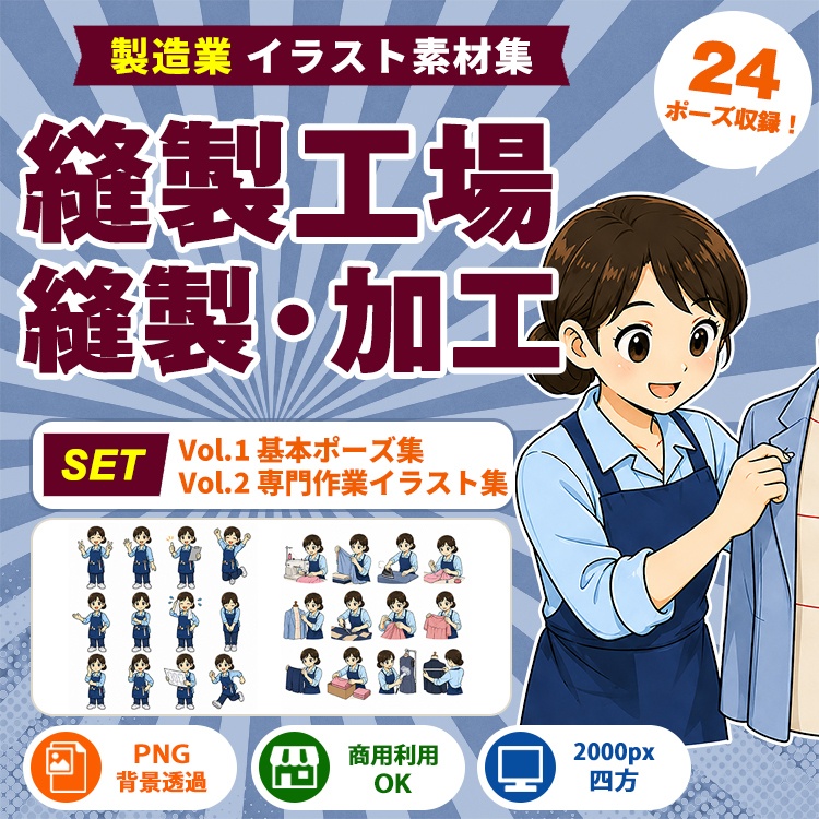 縫製工場・縫製スタッフ Vol.1＋Vol.2 セット