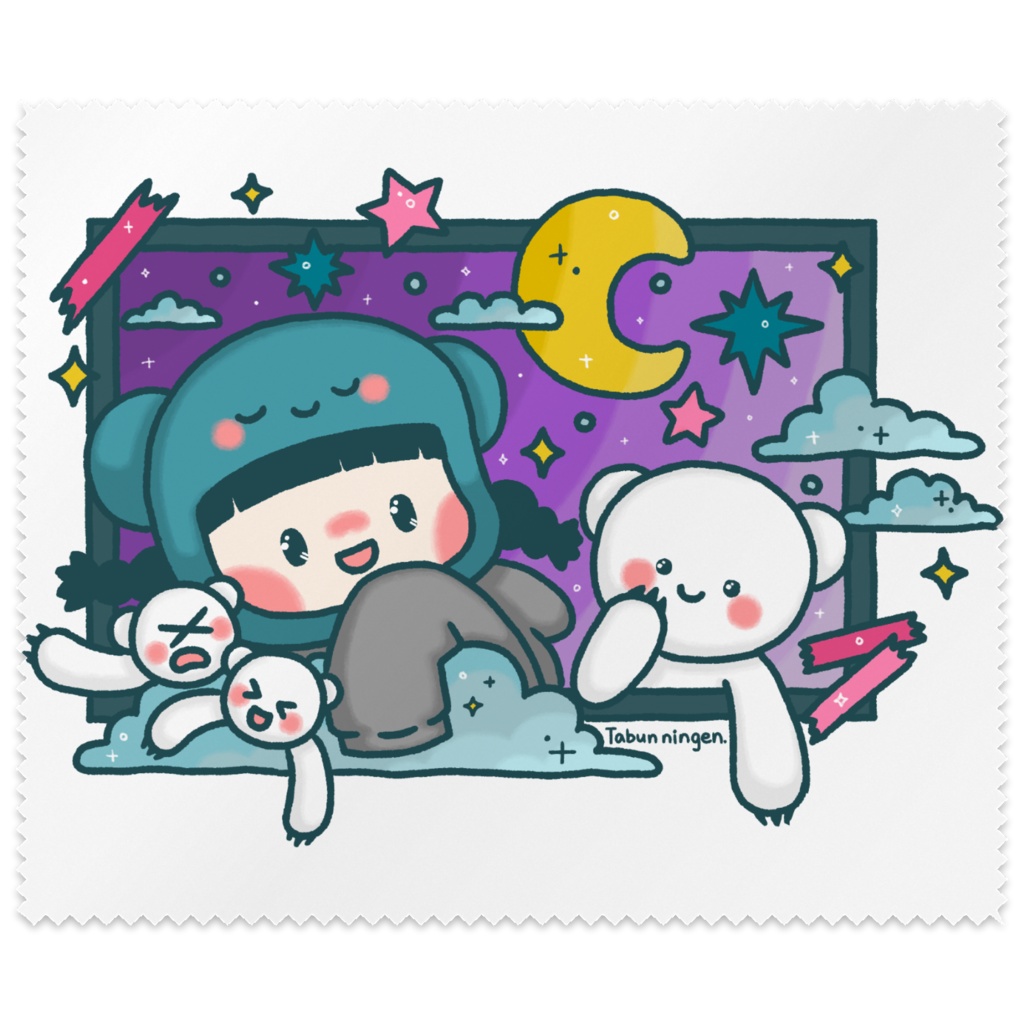 たぶにん活動3周年!たぶん綺麗になる眼鏡拭き~たぶにんとたぶ丸キラキラver~