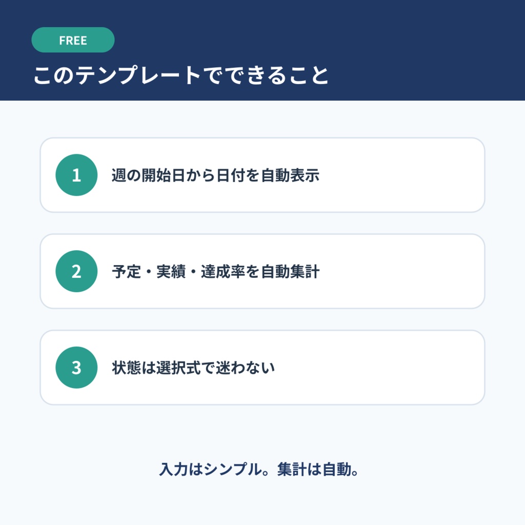 締切を逃さない週間学習シート|Excel学習プランナー